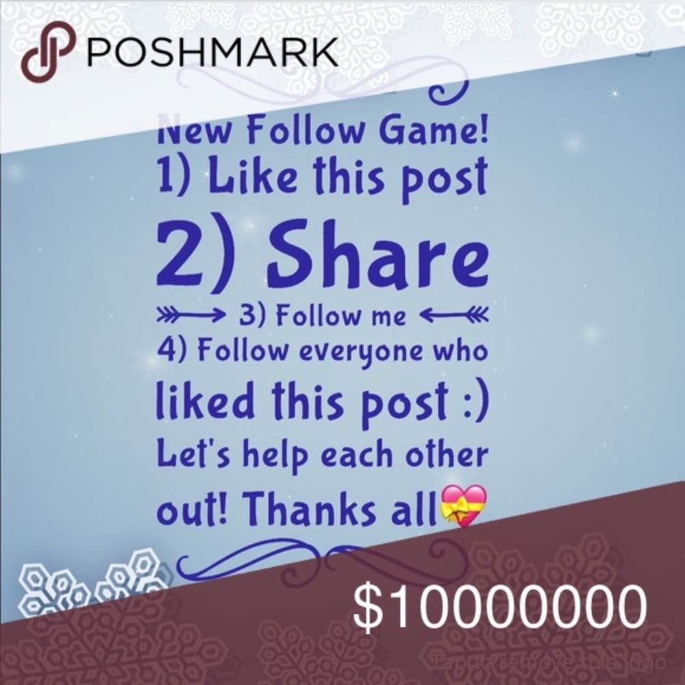 FOLLOW GAME.  LET’S HELP EACH OTHER GROW